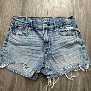 American Eagle Outfitters Light Blue Distressed Jean Shorts - size 6